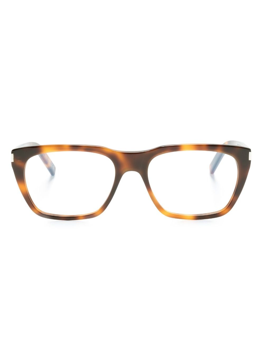 tortoiseshell-effect square-frame glasses - 1