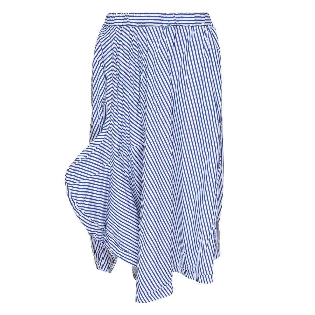 Cotton Broad Stripe Pattern Skirt - 1