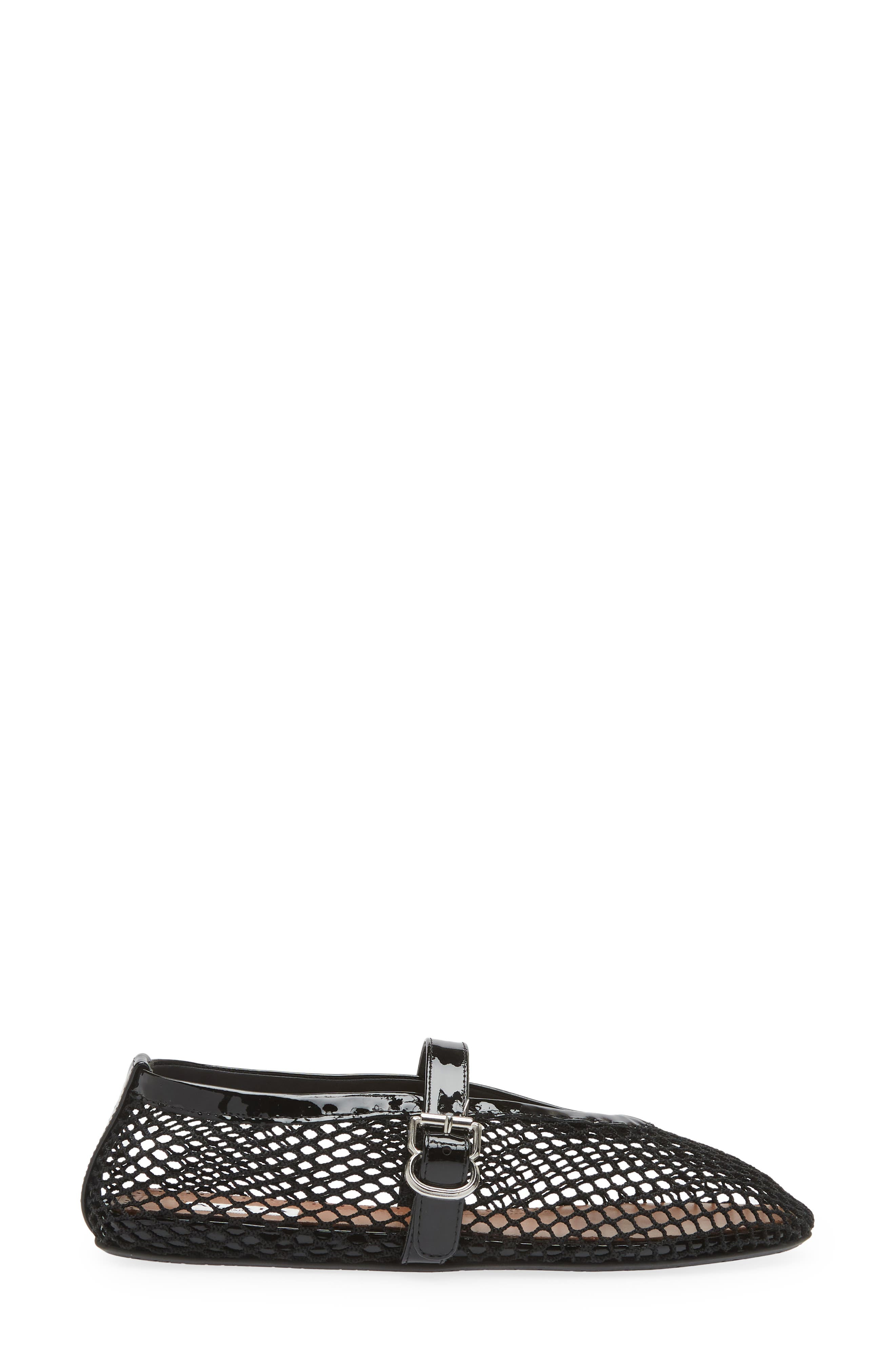 Alaïa Fishnet Ballerina Flat in Noir at Nordstrom - 3