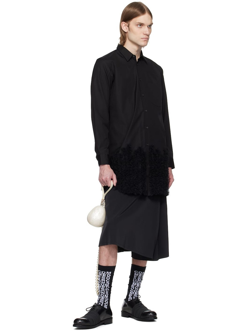 Comme des Garçons Homme Plus Black Cotton Broad & Nylon Tulle Shirt outlook