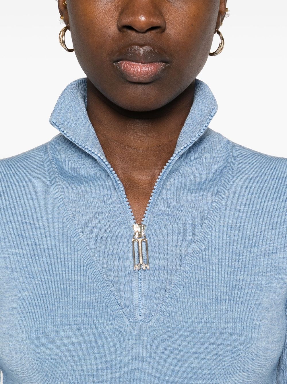 half-zip knitted top - 5