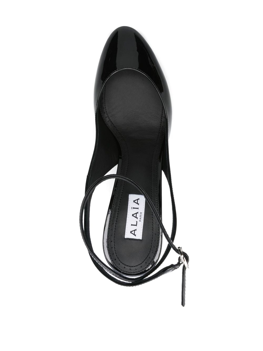 patent-leather slingback pumps - 4