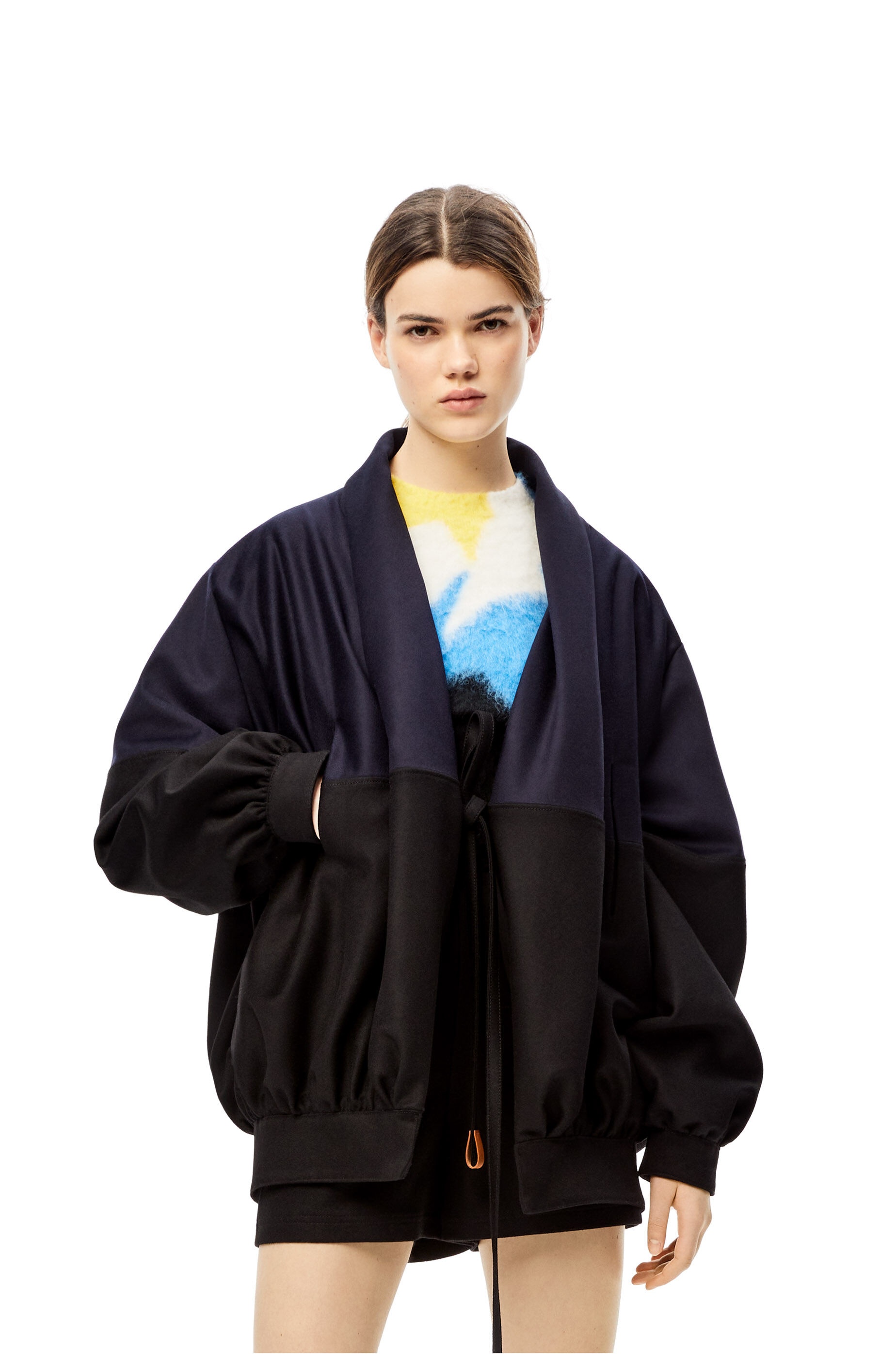 Oversize balloon jacket in wool - 3