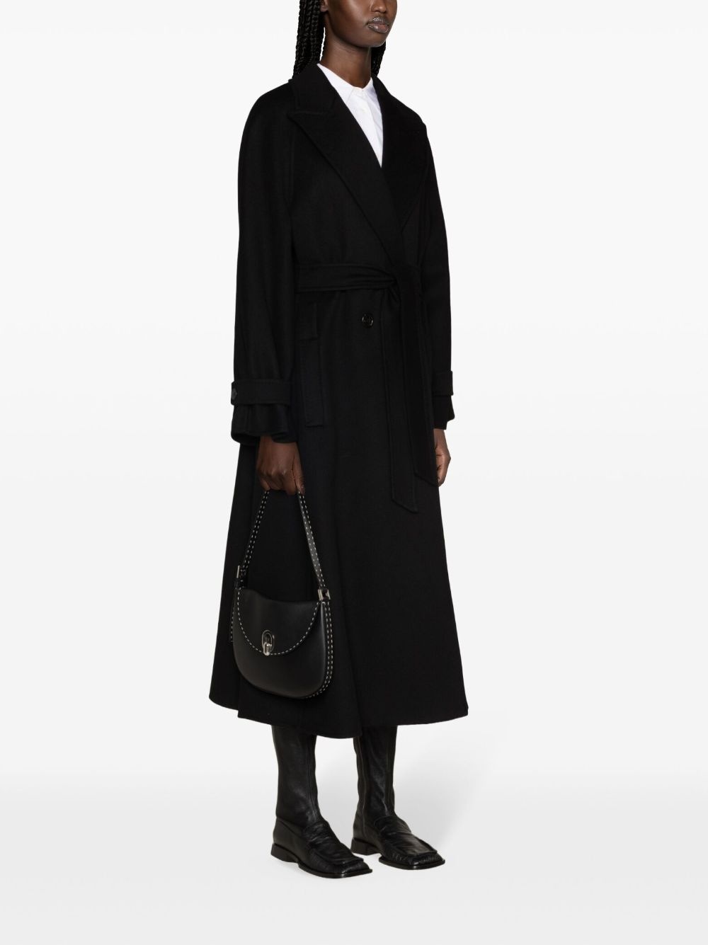 Adda double-breasted cashmere coat - 3