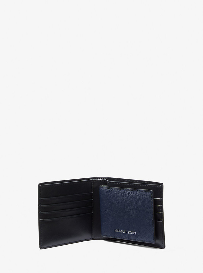 MICHAEL KORS Varick Saffiano Leather Billfold Wallet With Passcase outlook