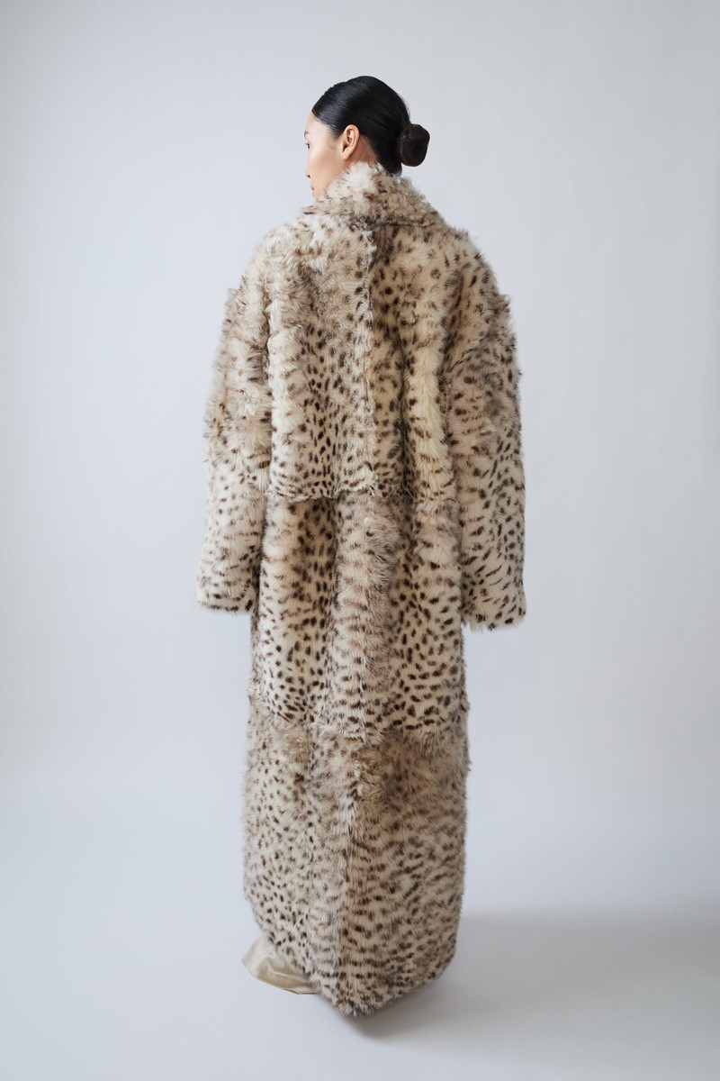 Snow Leopard Shearling Long Coat 3