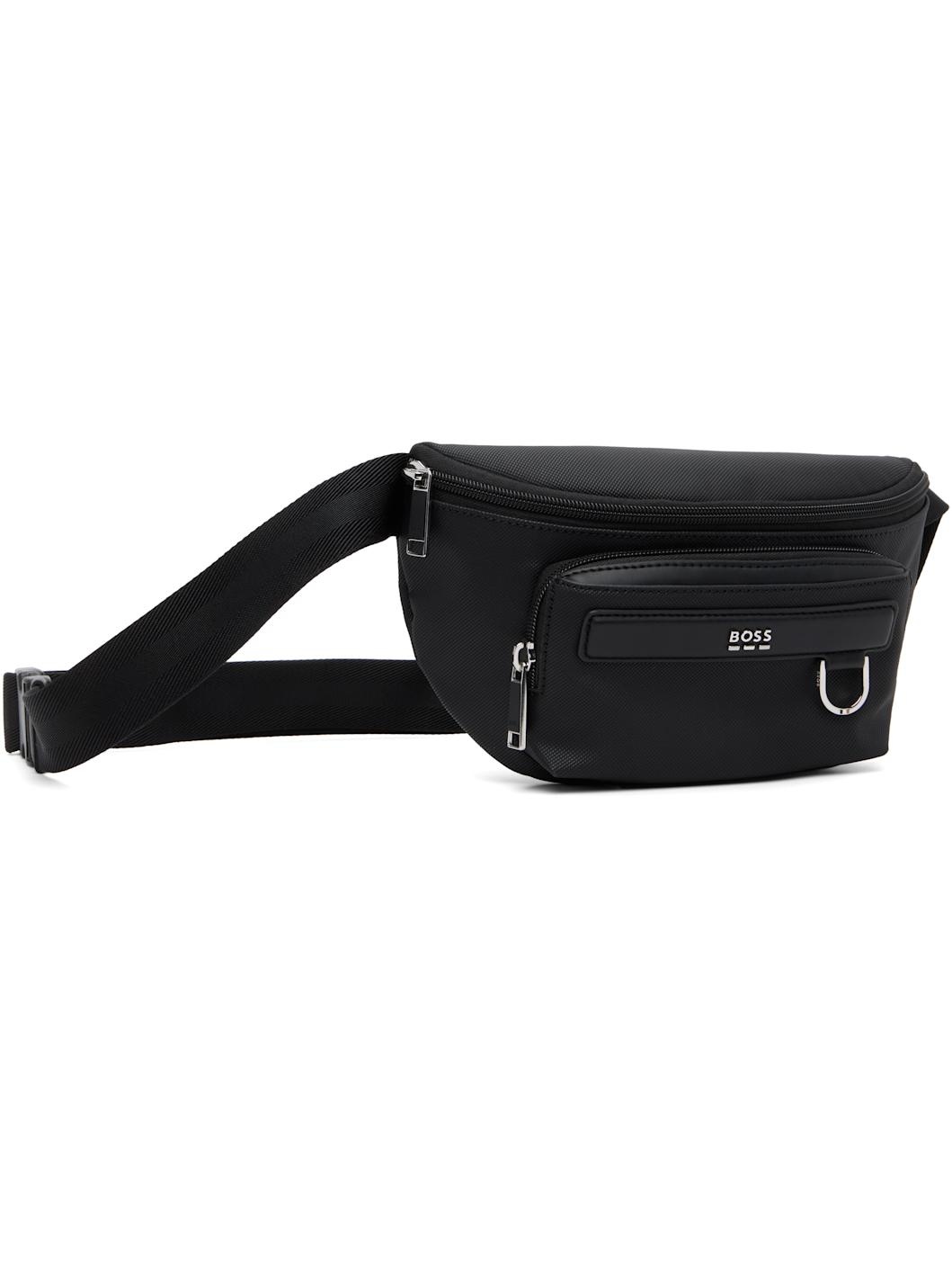 Black Logo Trim Belt Bag - 2