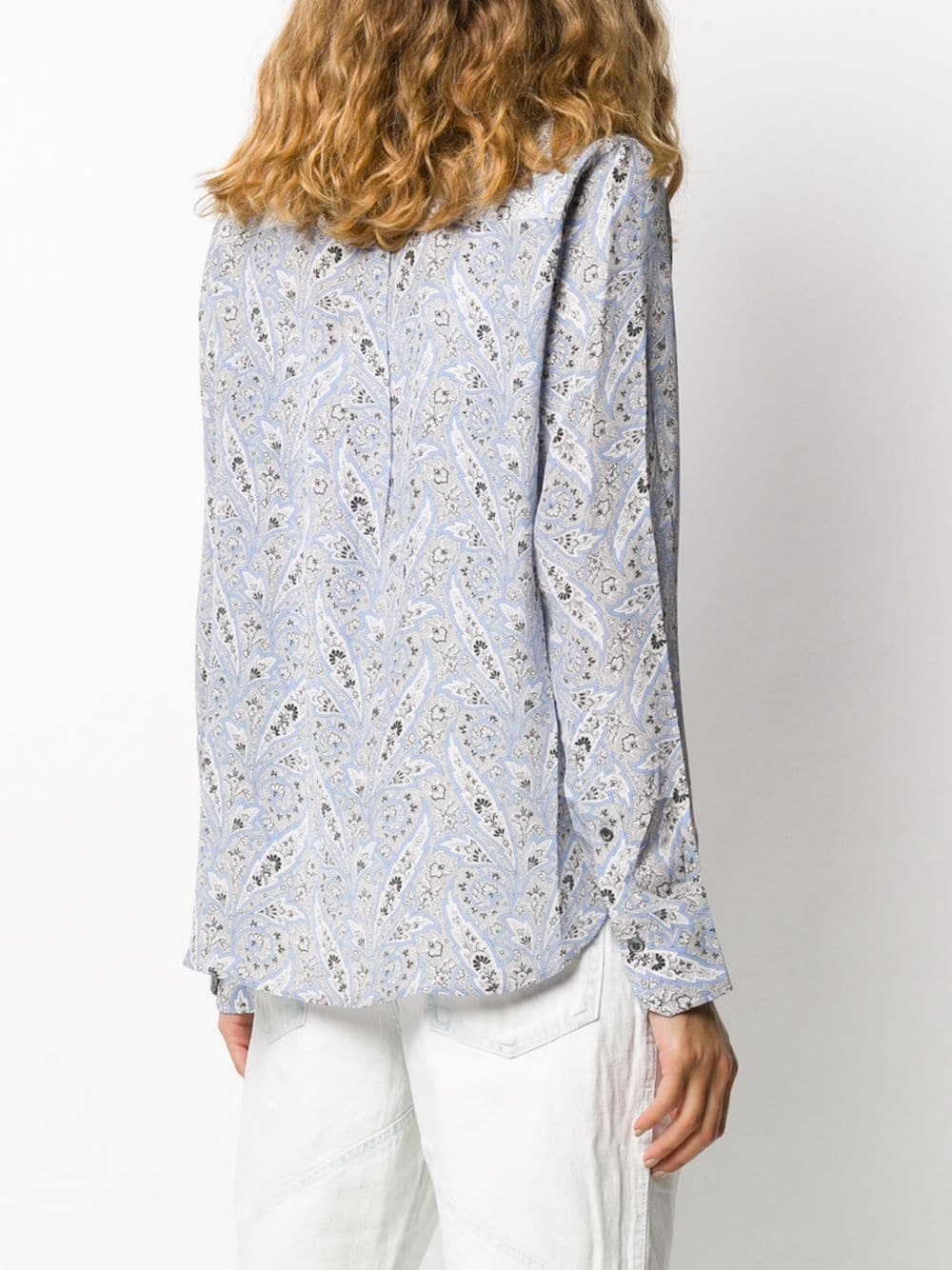 paisley print silk shirt - 4