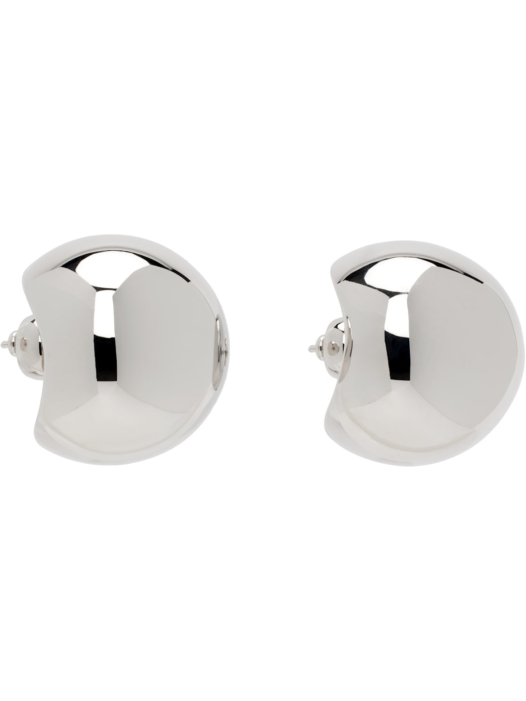 Silver Curve Earrings - 2