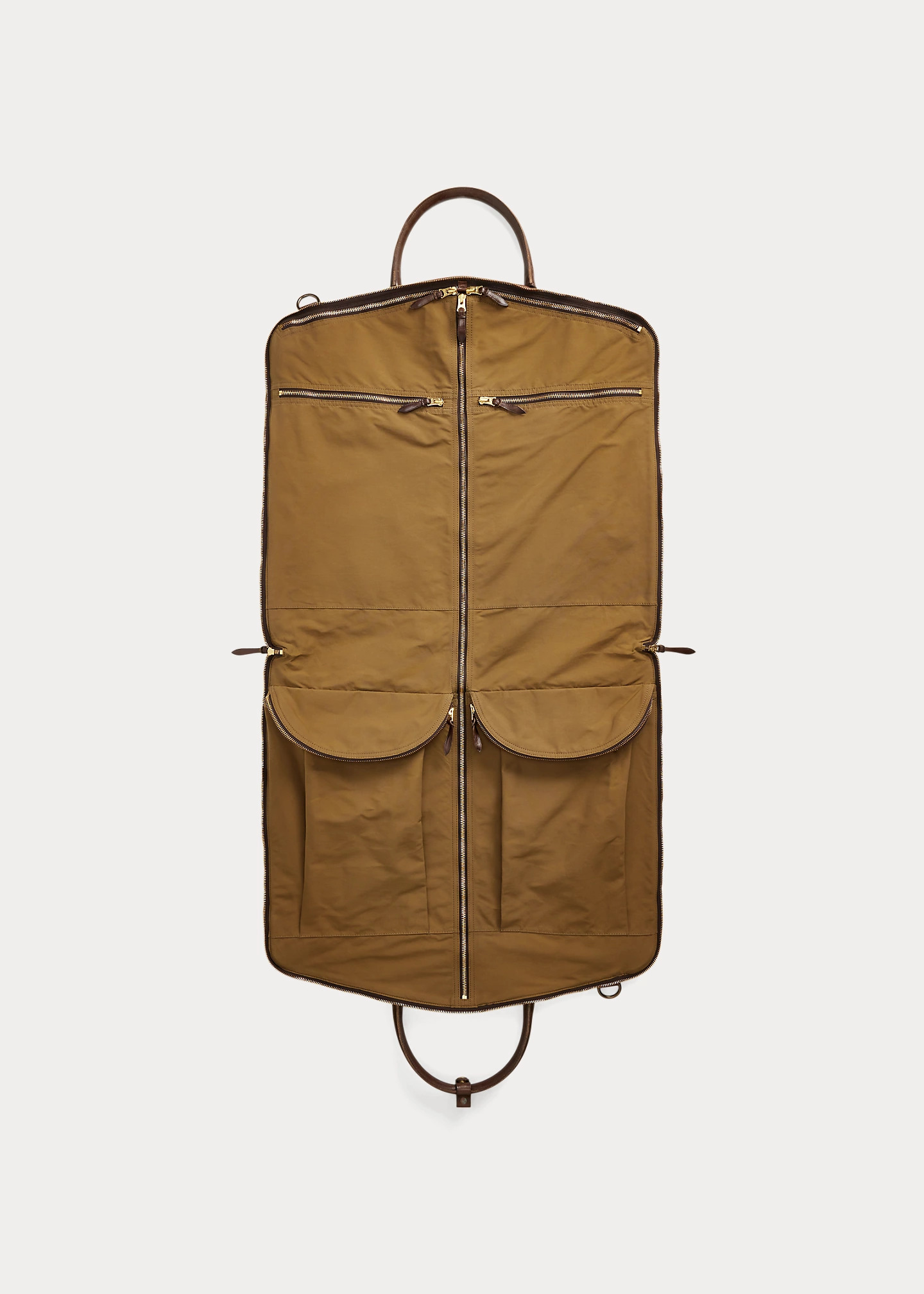 Leather-Trim Oilcloth Garment Bag - 4