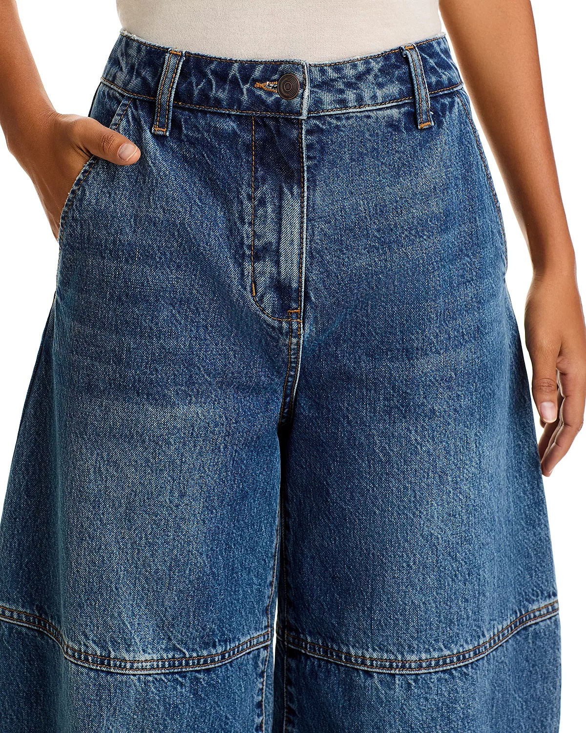 High Rise Barrel Jeans in Indigo - 6