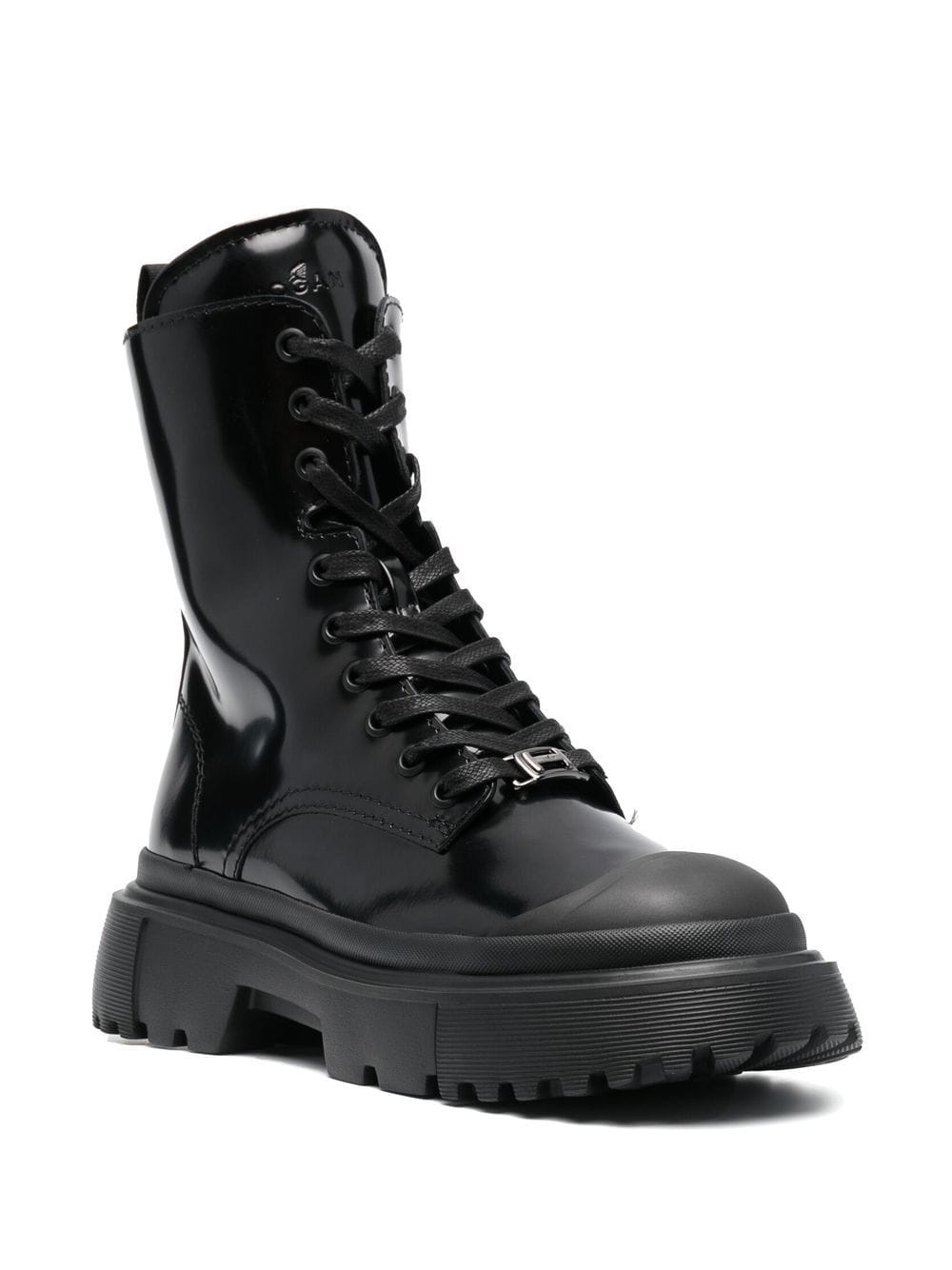 lace-up combat boots - 2