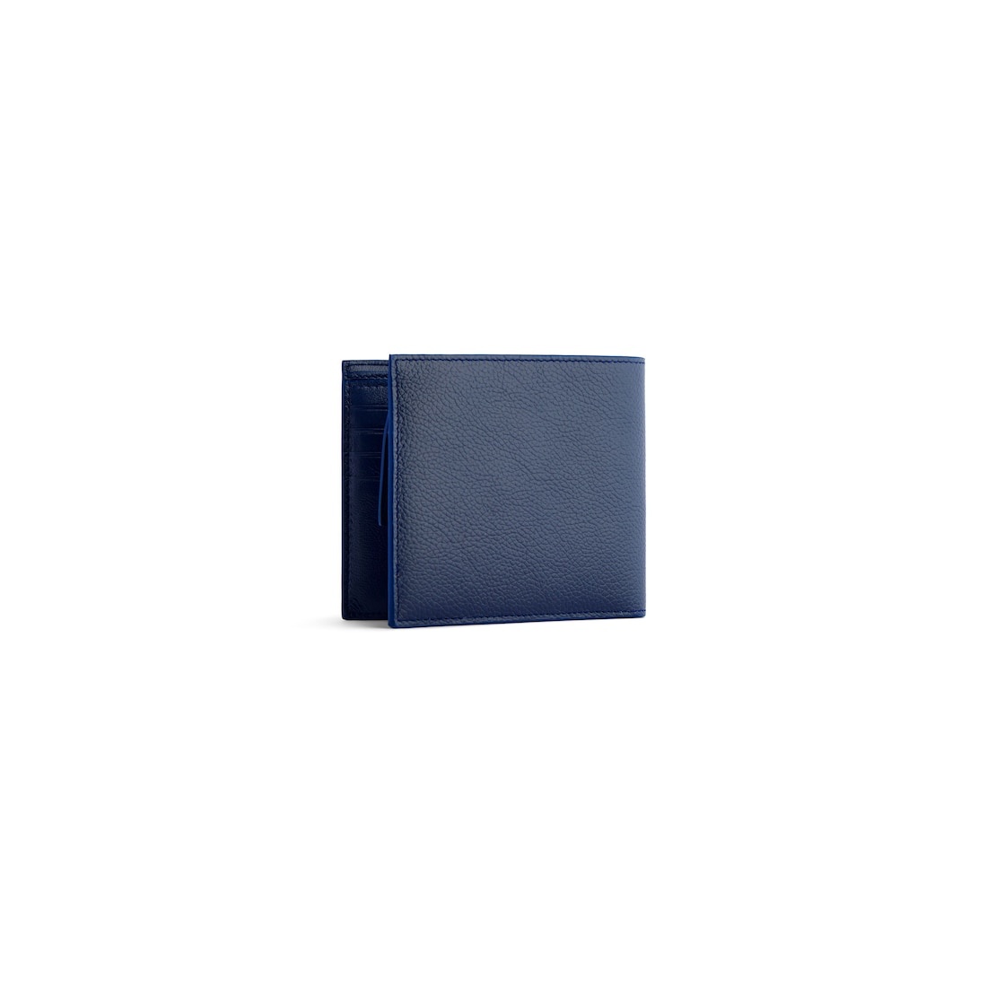 Men's Cash Square Folded Coin Wallet in Navy/burgundy - 2