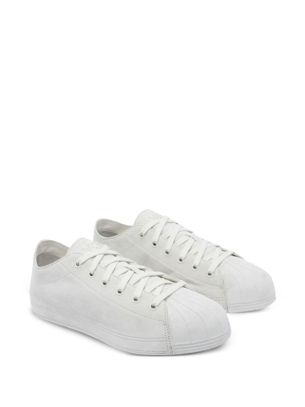 suede leather lace-up sneakers - 2