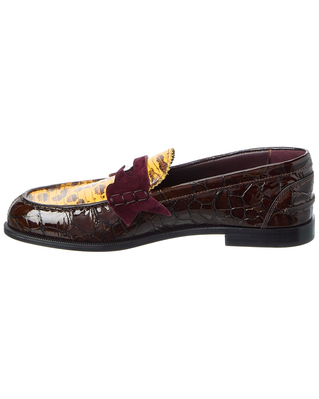Christian Louboutin Penny Lizard-Embossed Leather Loafer - 2