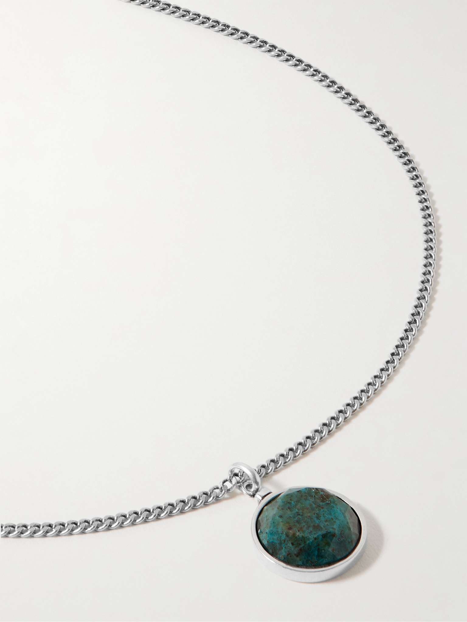 Alto Silver-Tone Turquoise Pendant Necklace - 1