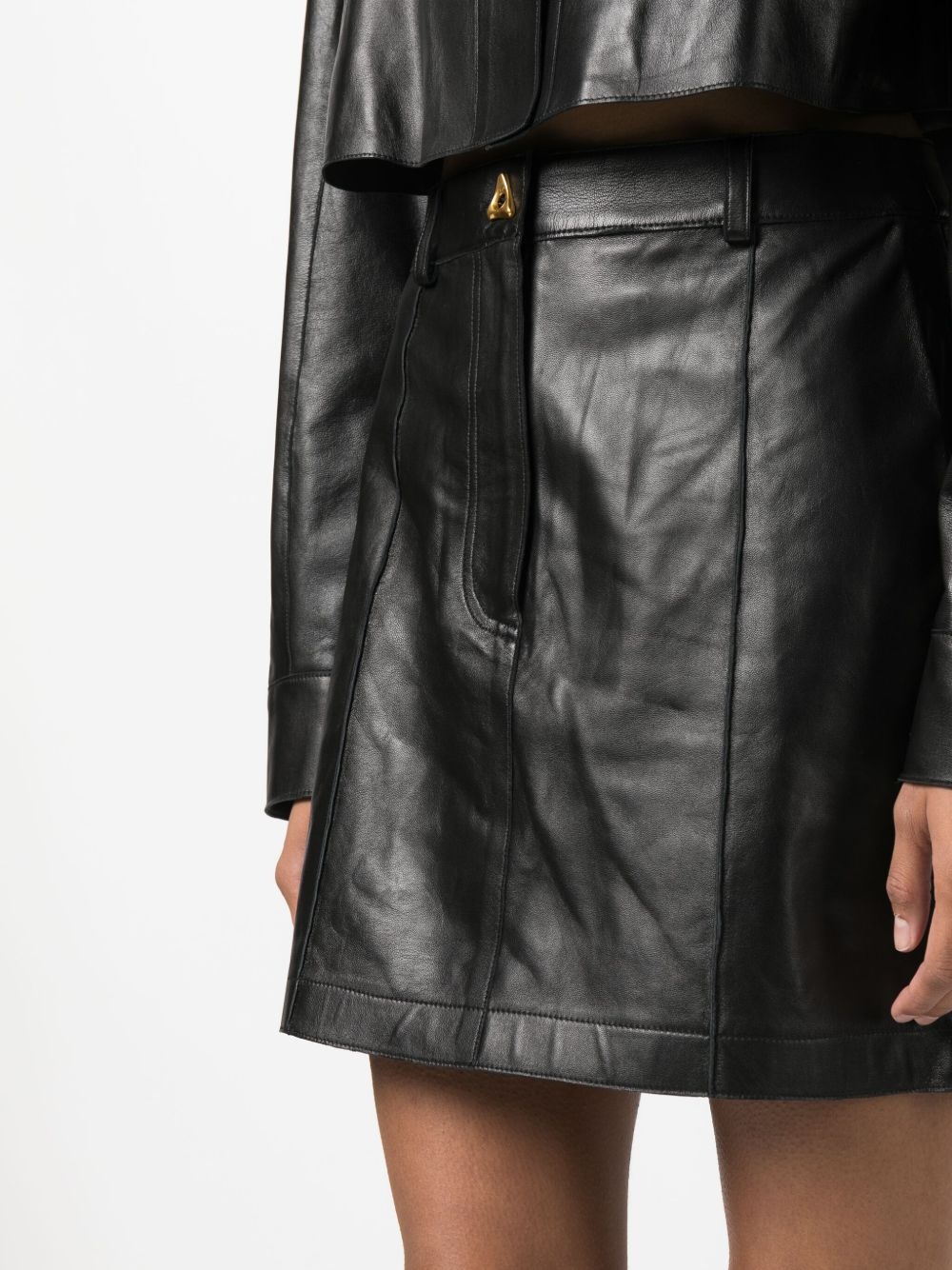 Rudens leather miniskirt - 5