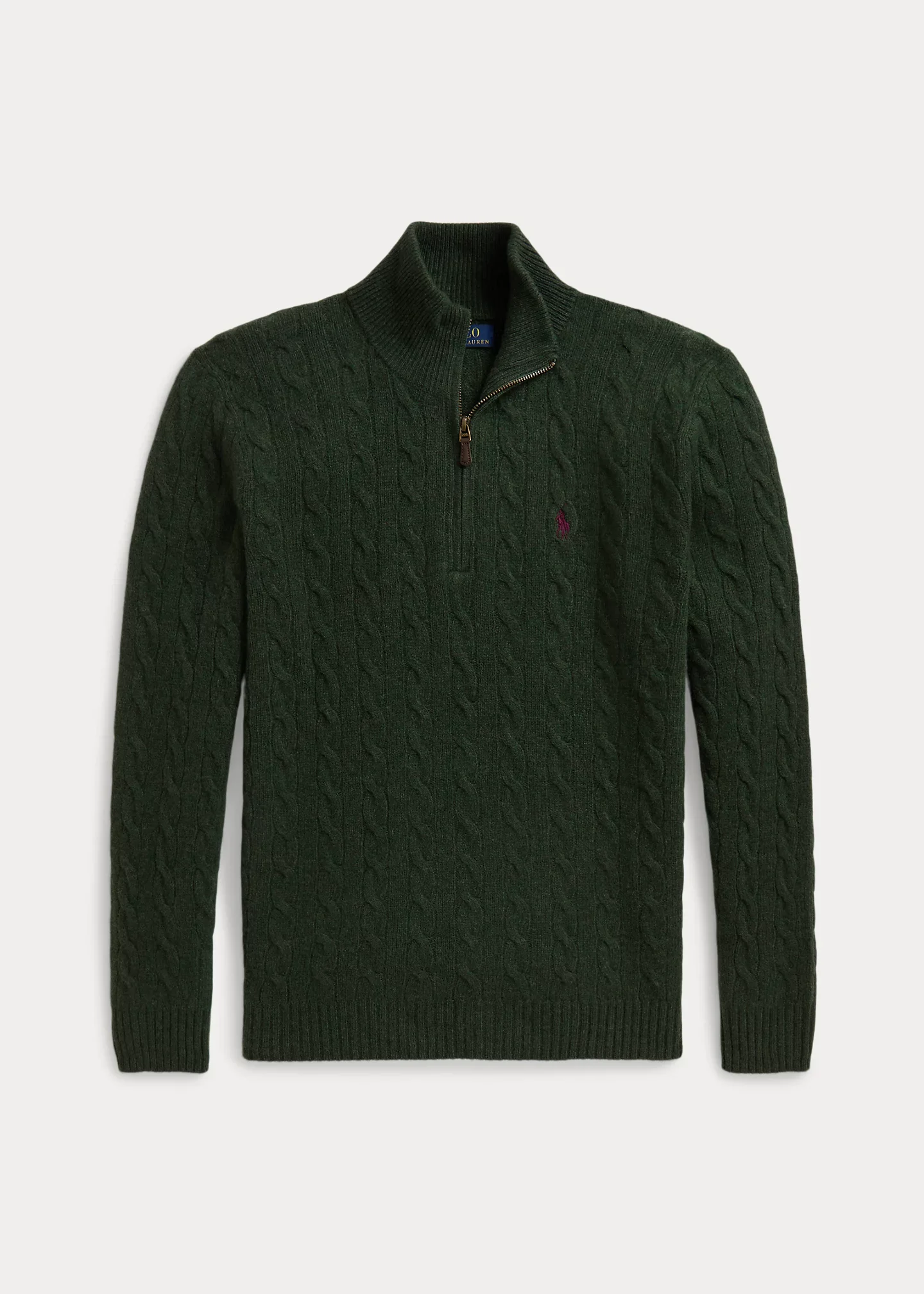 Cable-Knit Quarter-Zip Sweater - 1