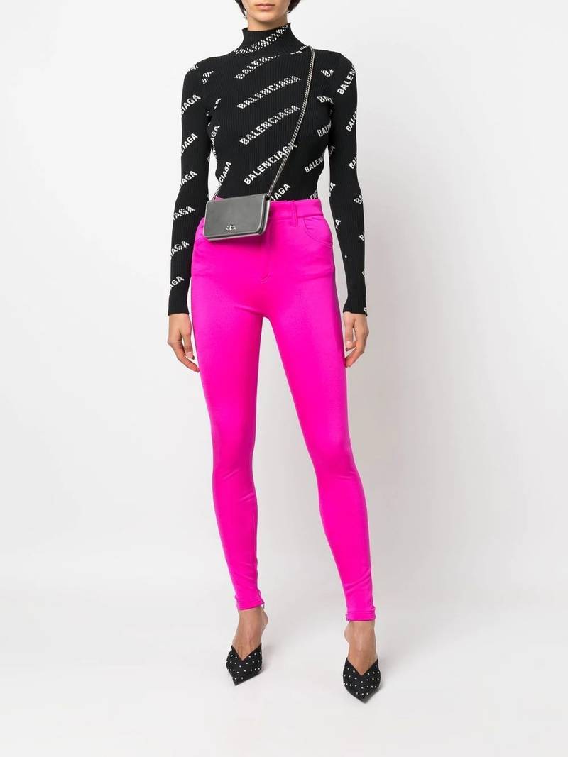 BALENCIAGA Satin Stretch high-waisted pants outlook