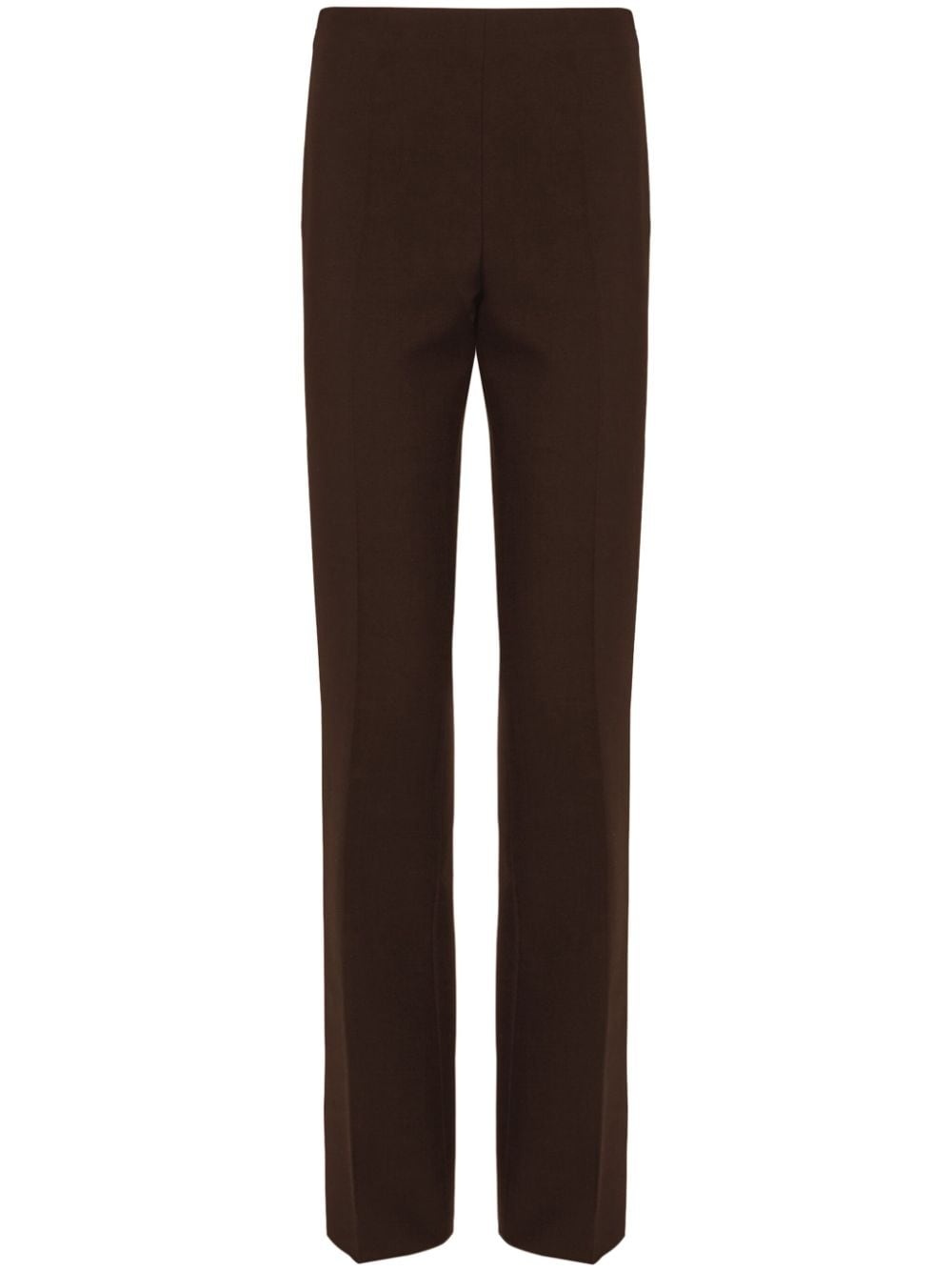 pleat-detail straight-leg trousers - 1