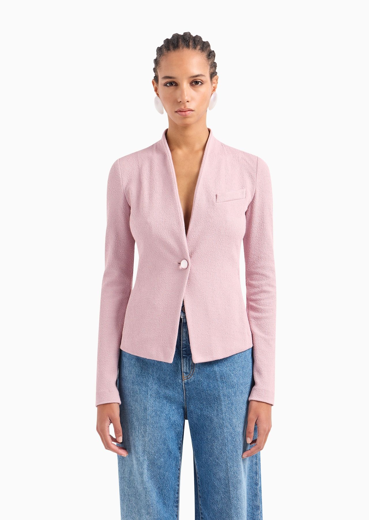 Single-breasted jacket in jacquard - 2