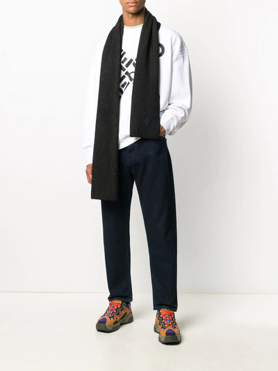 KENZO textural wool knit scarf outlook