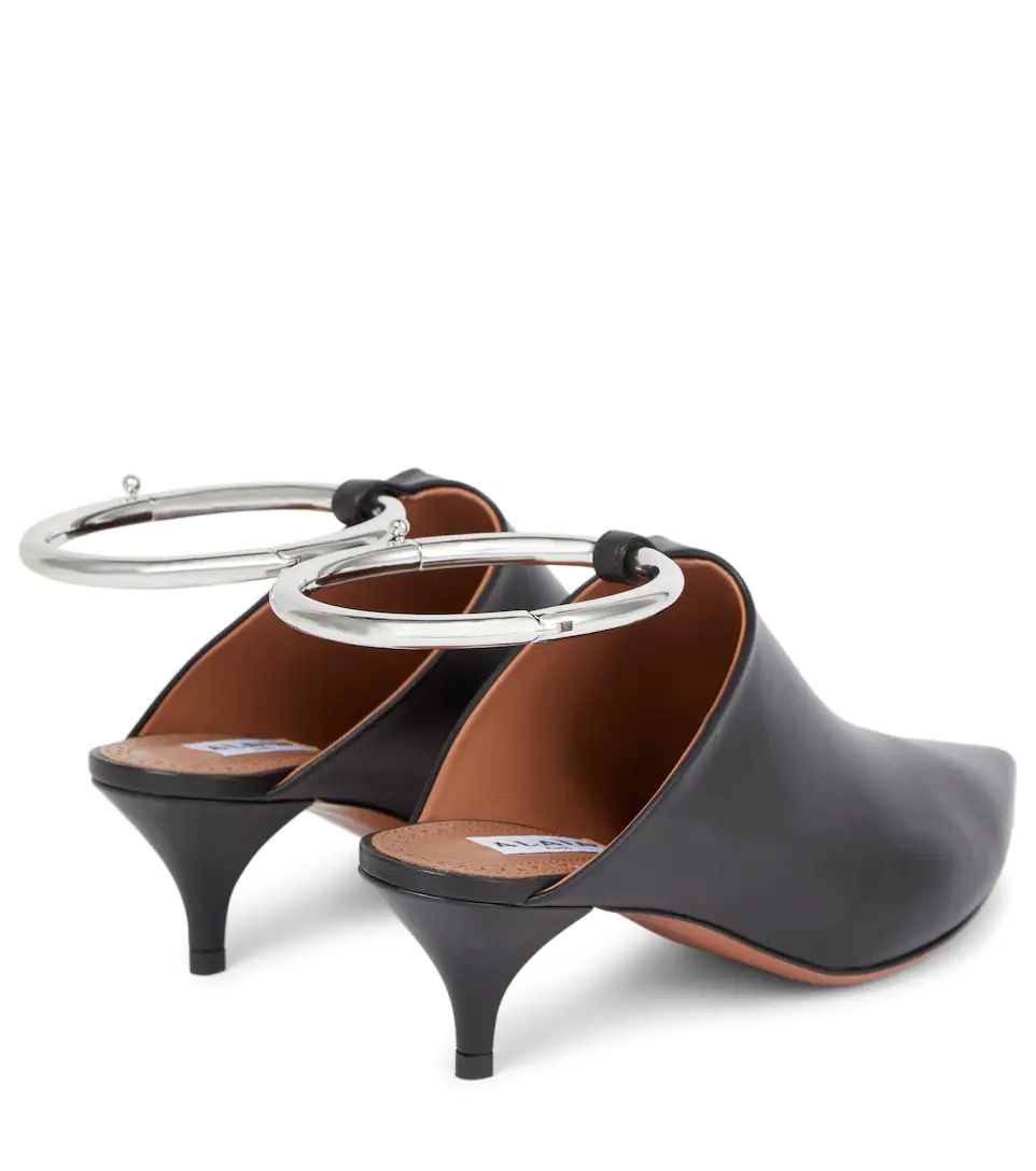 Convertible leather mules - 3