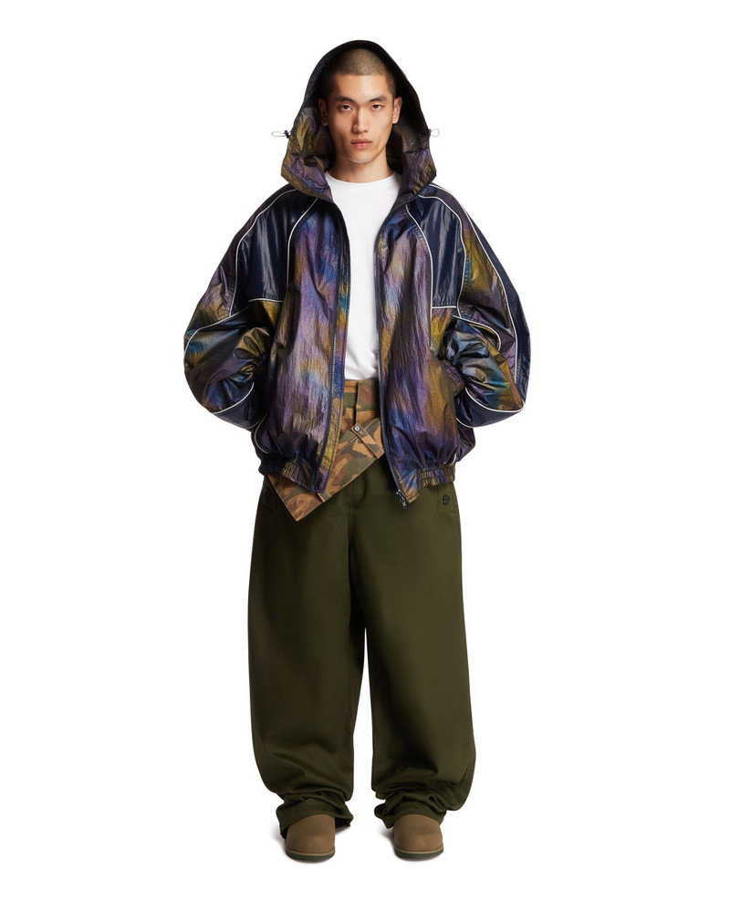 JUUN.J Blue Patterned Windbreaker Jacket outlook