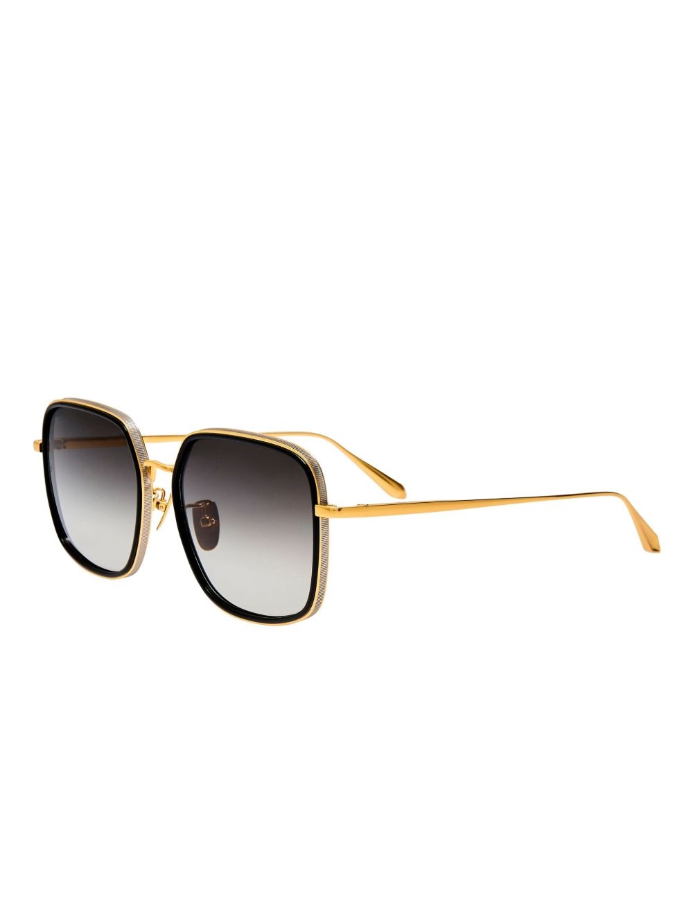 gold-frame squared sunglasses - 2
