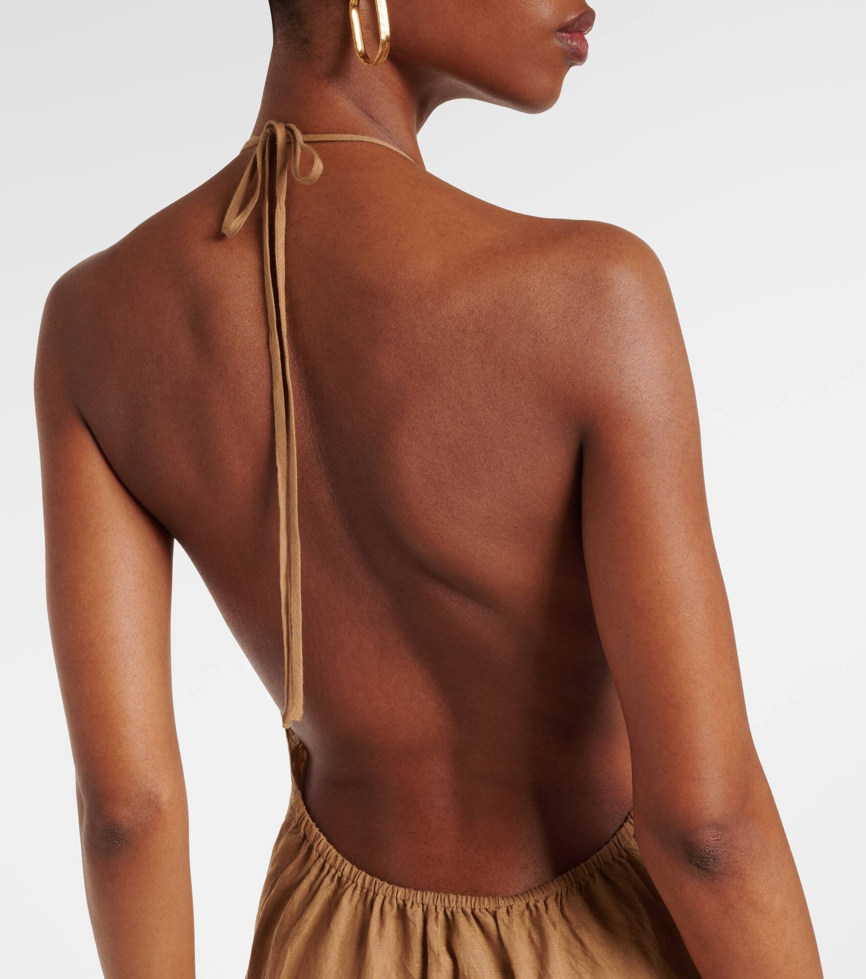 Lelia halterneck linen maxi dress - 7