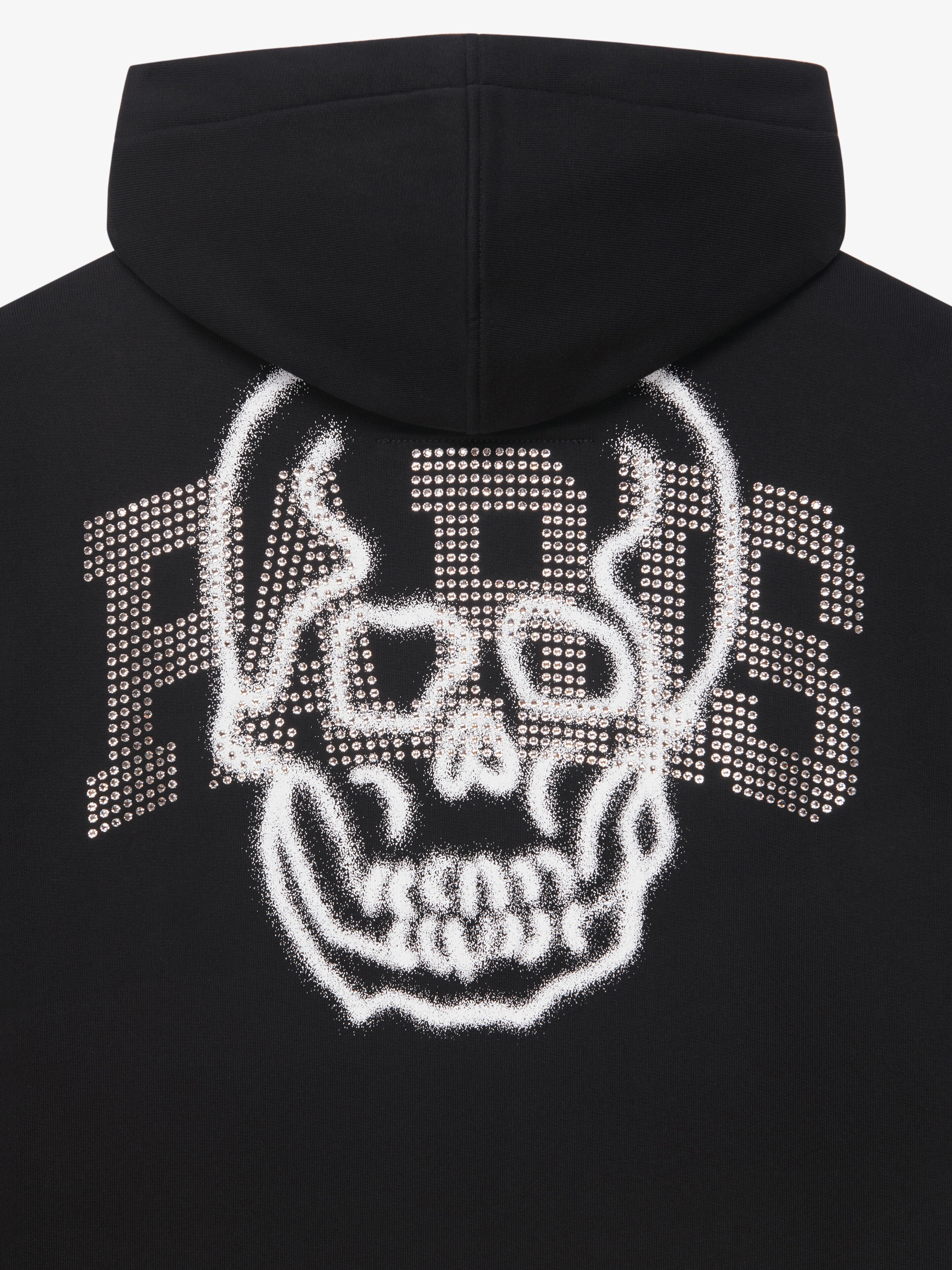 PARIS SKULL HOODIE IN FELPA WITH RHINESTONES - 8