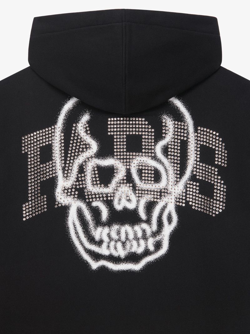 PARIS SKULL HOODIE IN FELPA WITH RHINESTONES 8