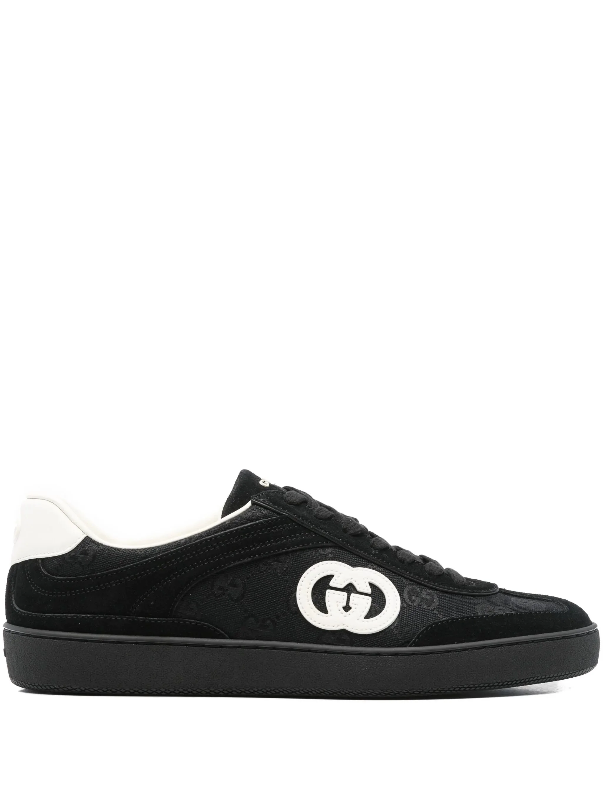 Gucci Monogram Lace-up Sneakers - 1