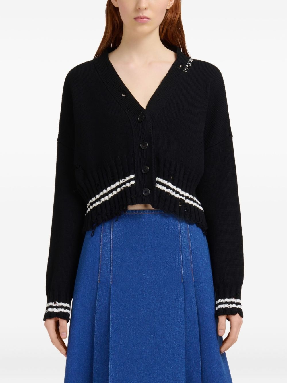 v-neck cardigan - 3