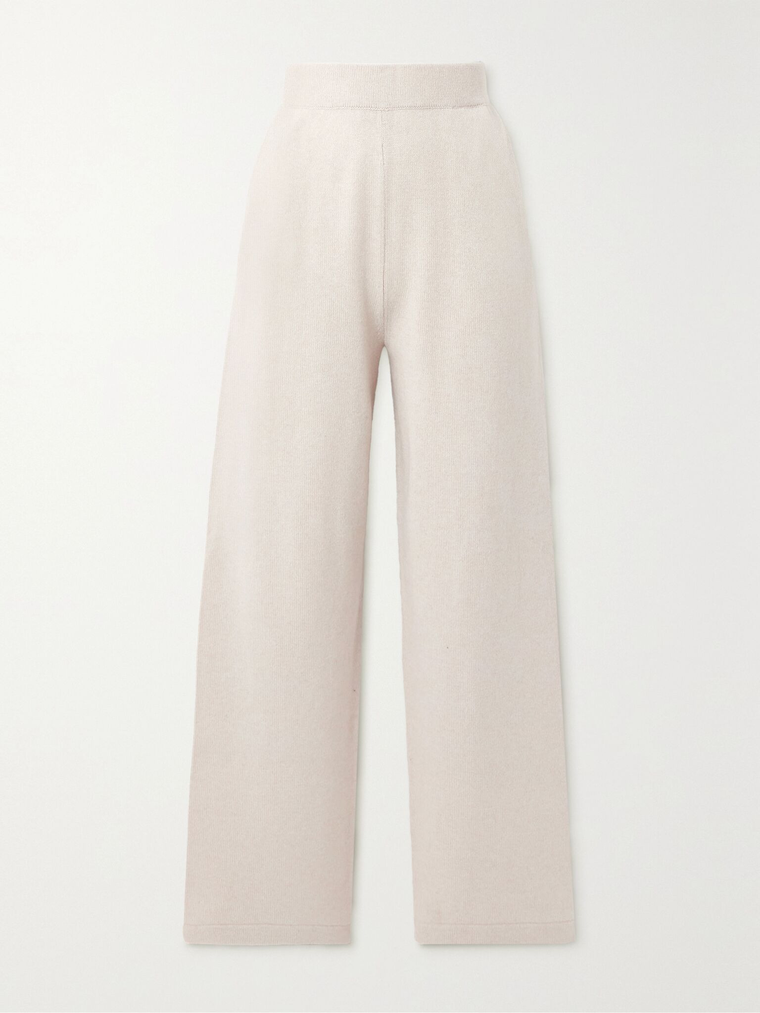 Golden cashmere and wool-blend track pants Off-white - 1