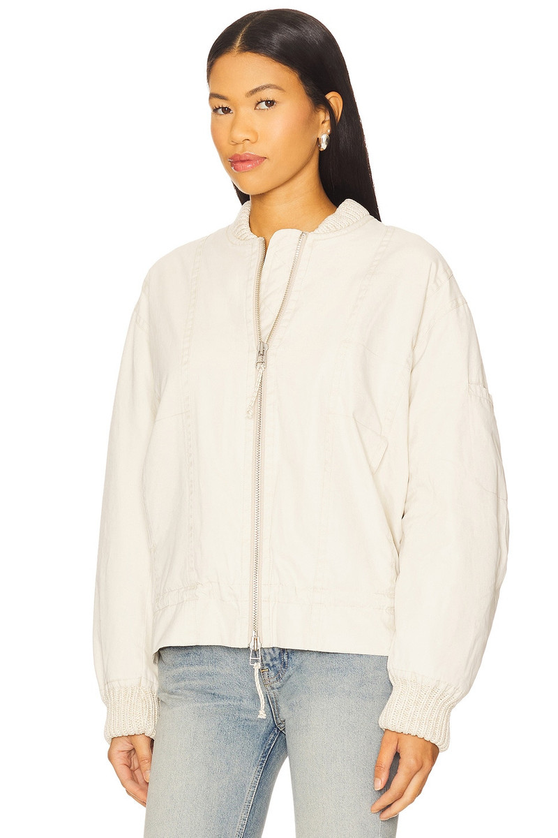 FREE PEOPLE x We The Free Jax Washed Bomber In Almond Flour outlook