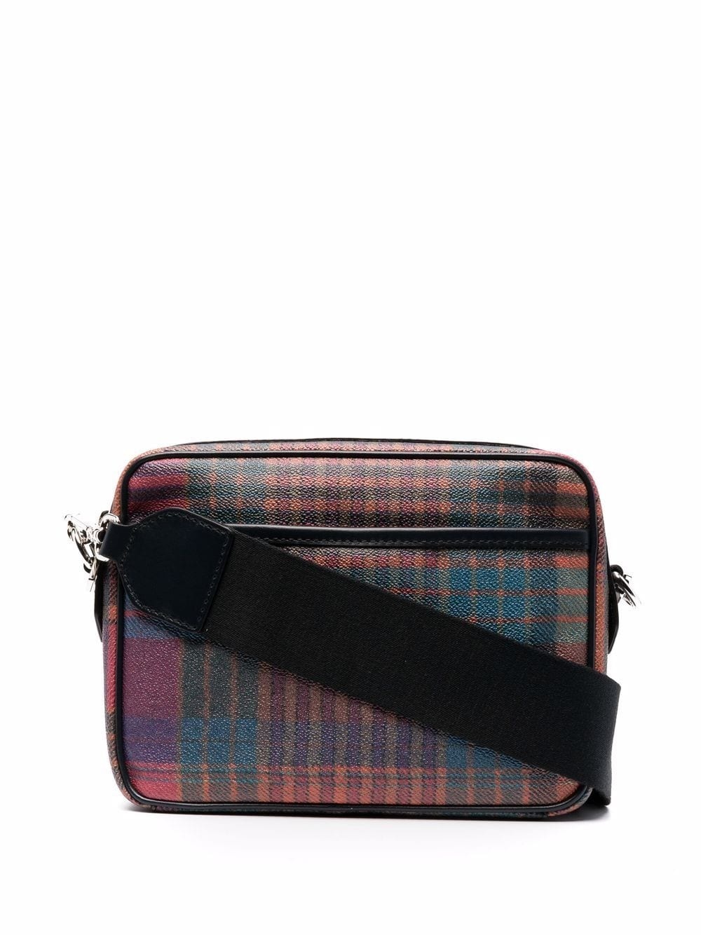 tartan-check shoulder bag - 1