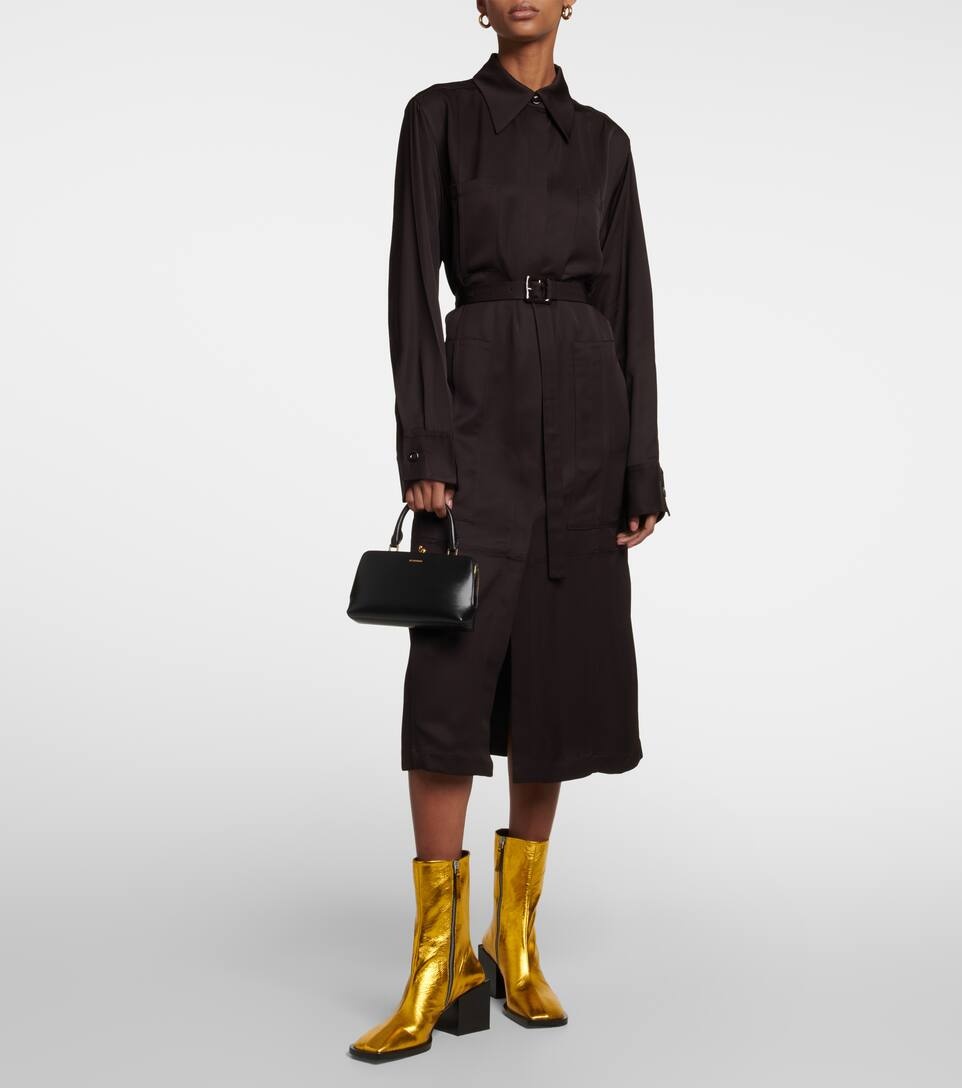 Metallic leather ankle boots - 2