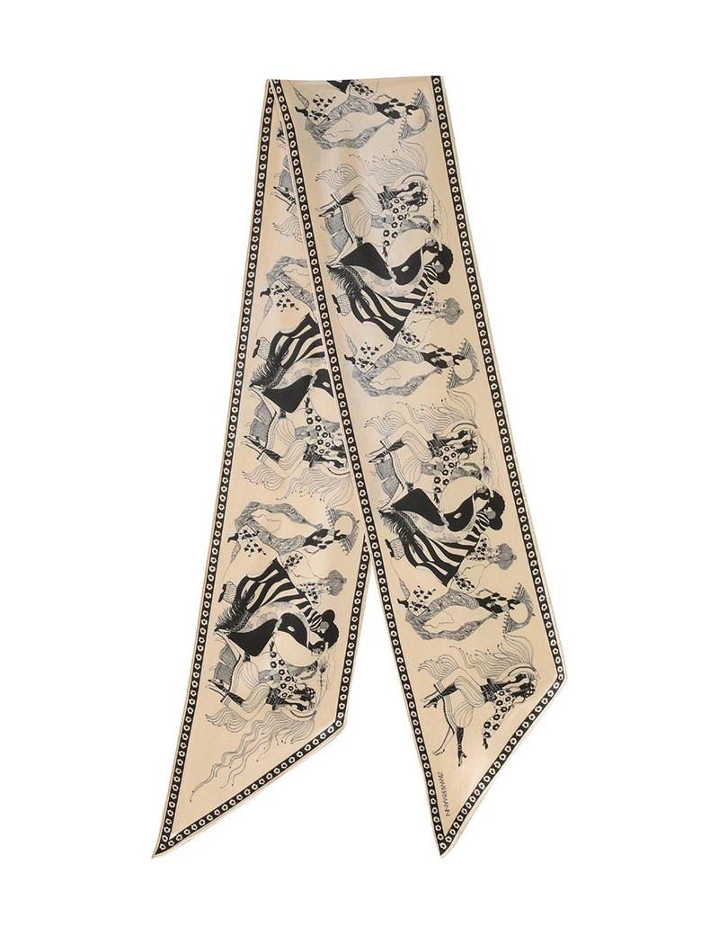 PRINTED SILK NECK SCARF 3