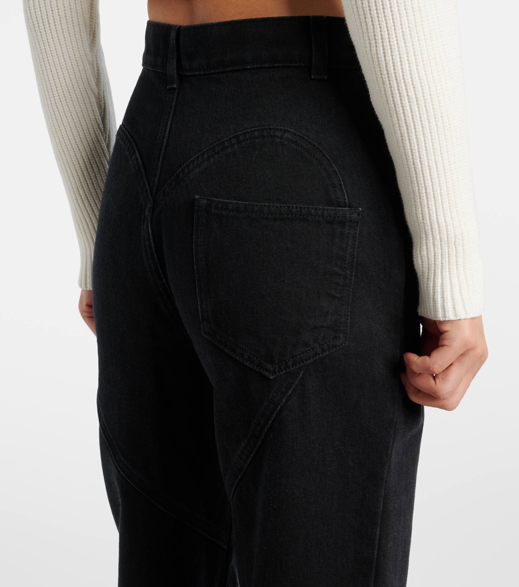 Crystal-embellished wide-leg jeans - 5