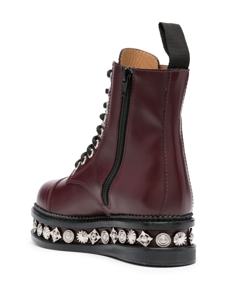 stud-embellished 가죽 부츠 3
