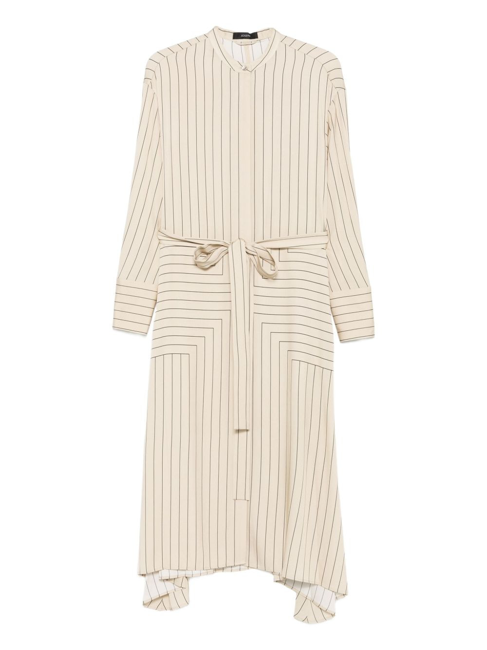 pinstripe belted midi dress - 1