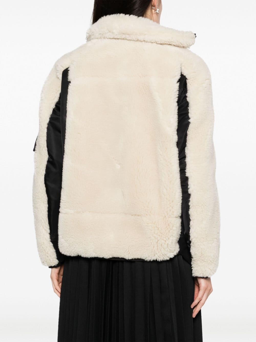 hybrid faux shearling bomber jacket - 7