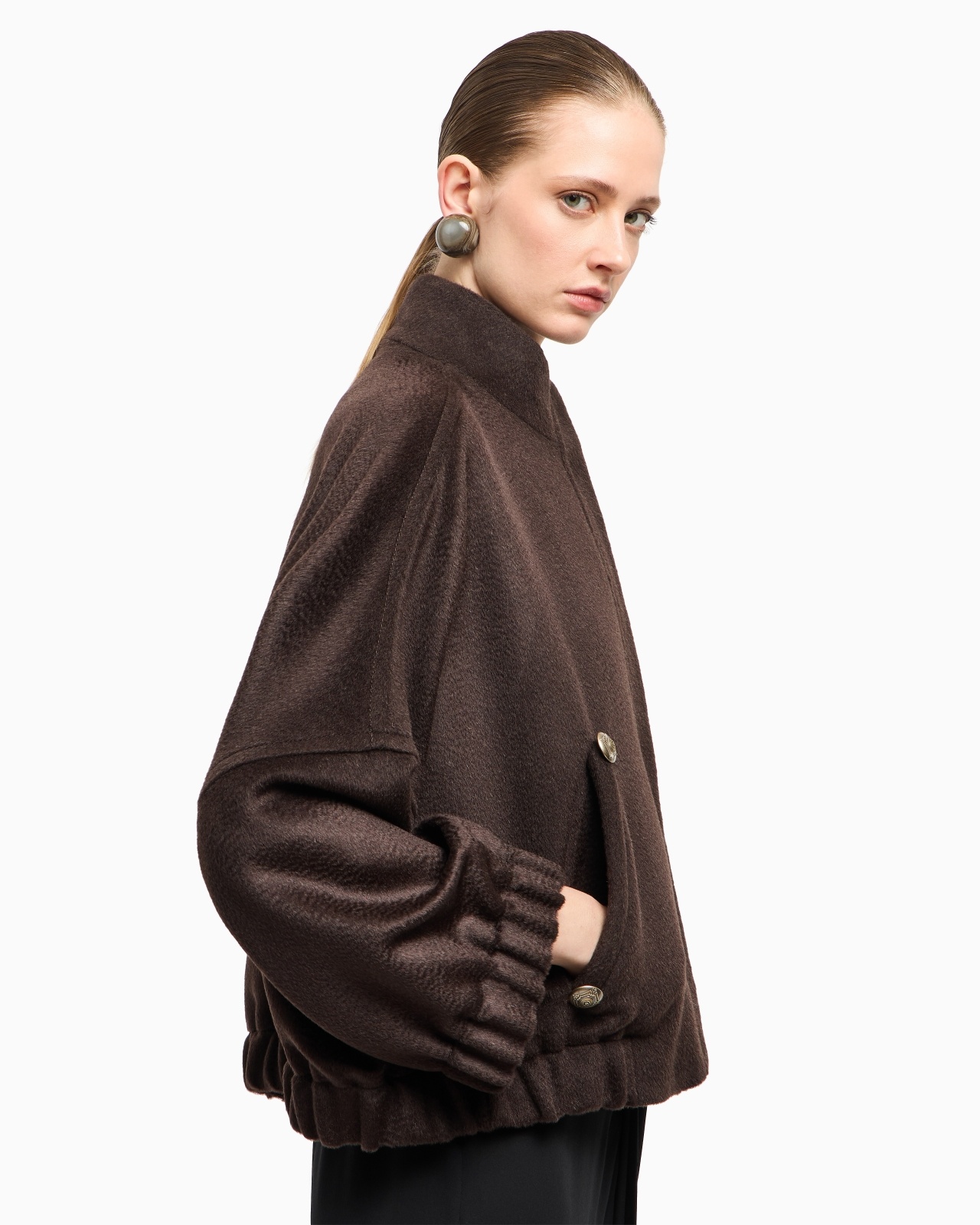 ALPACA AND WOOL PEA COAT - 5
