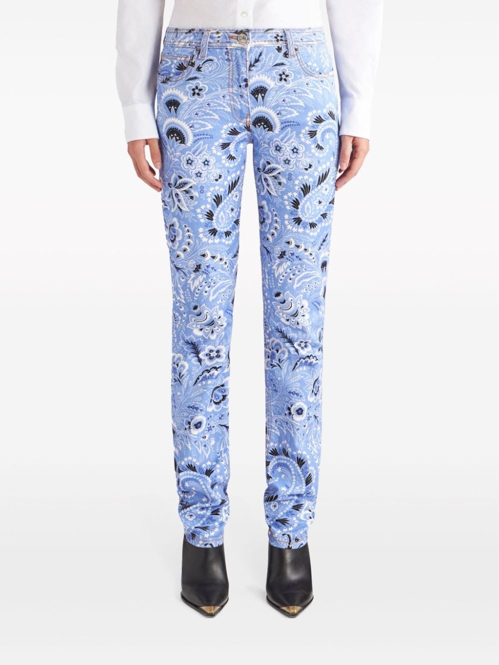 bandana-print skinny jeans - 3