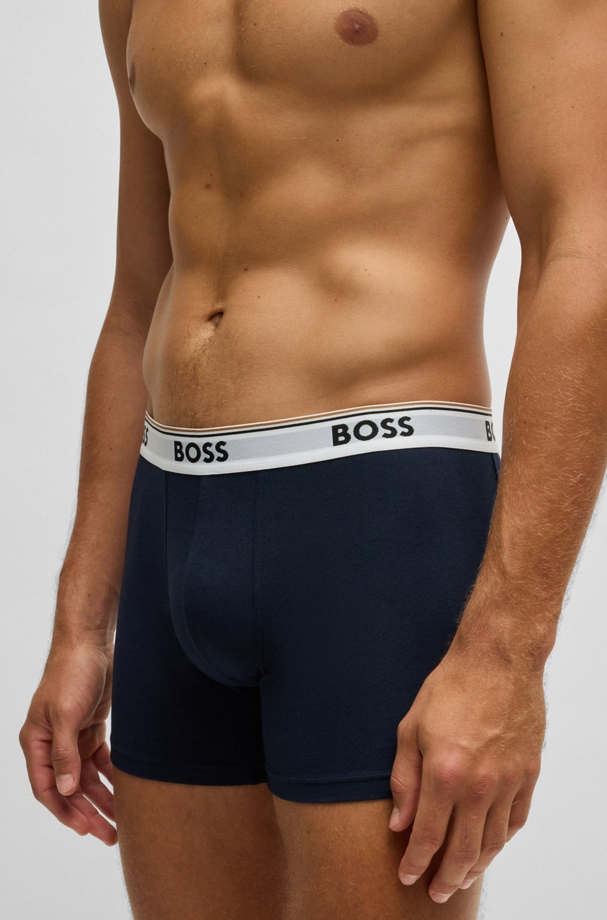 THREE-PACK OF STRETCH COTTON BOXER BRIEFS - 4