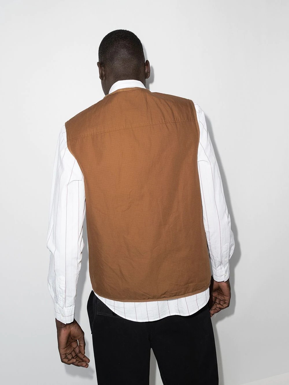 Victor checked  V-neck vest - 3