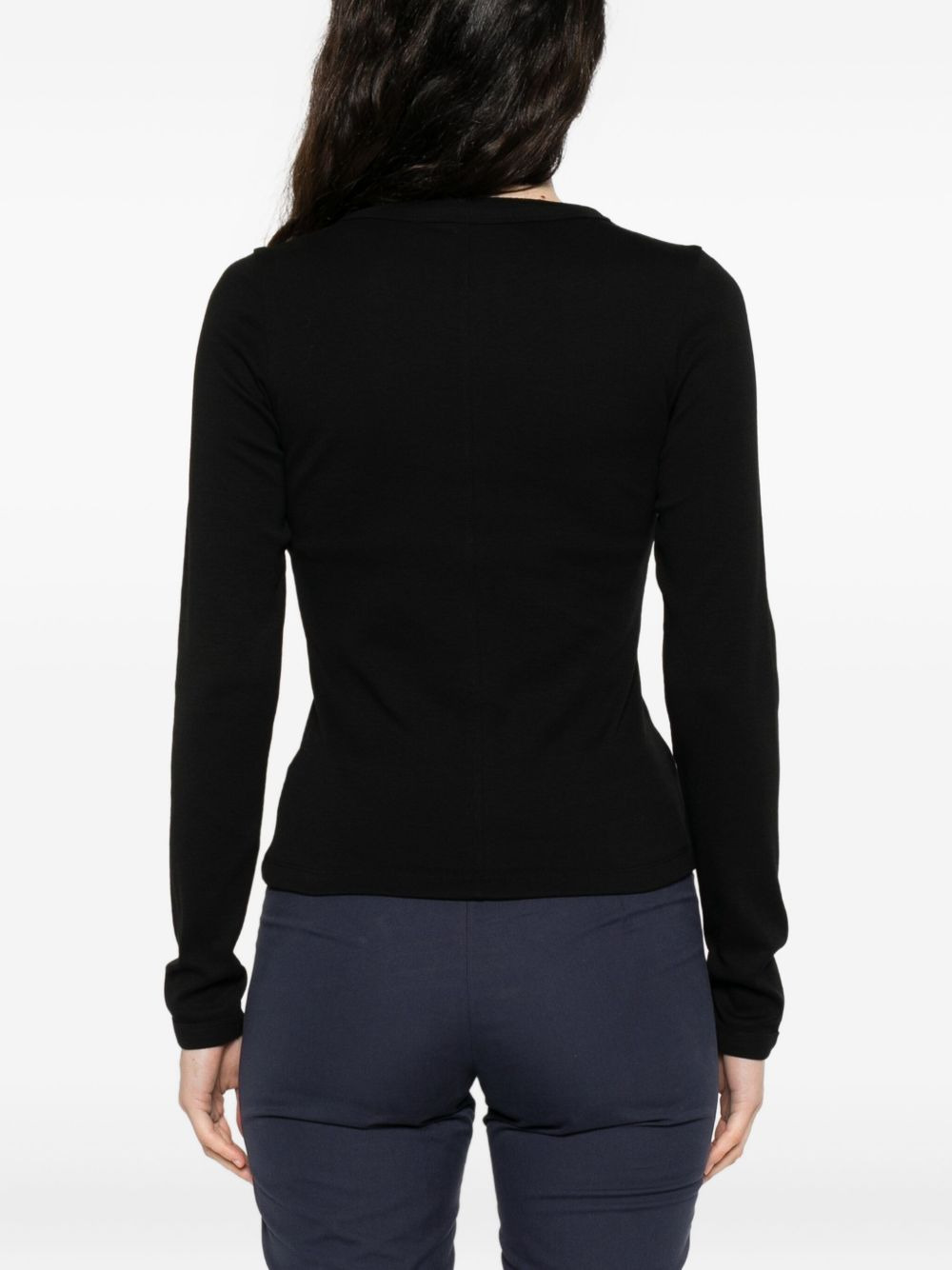 long-sleeve round-neck top - 4