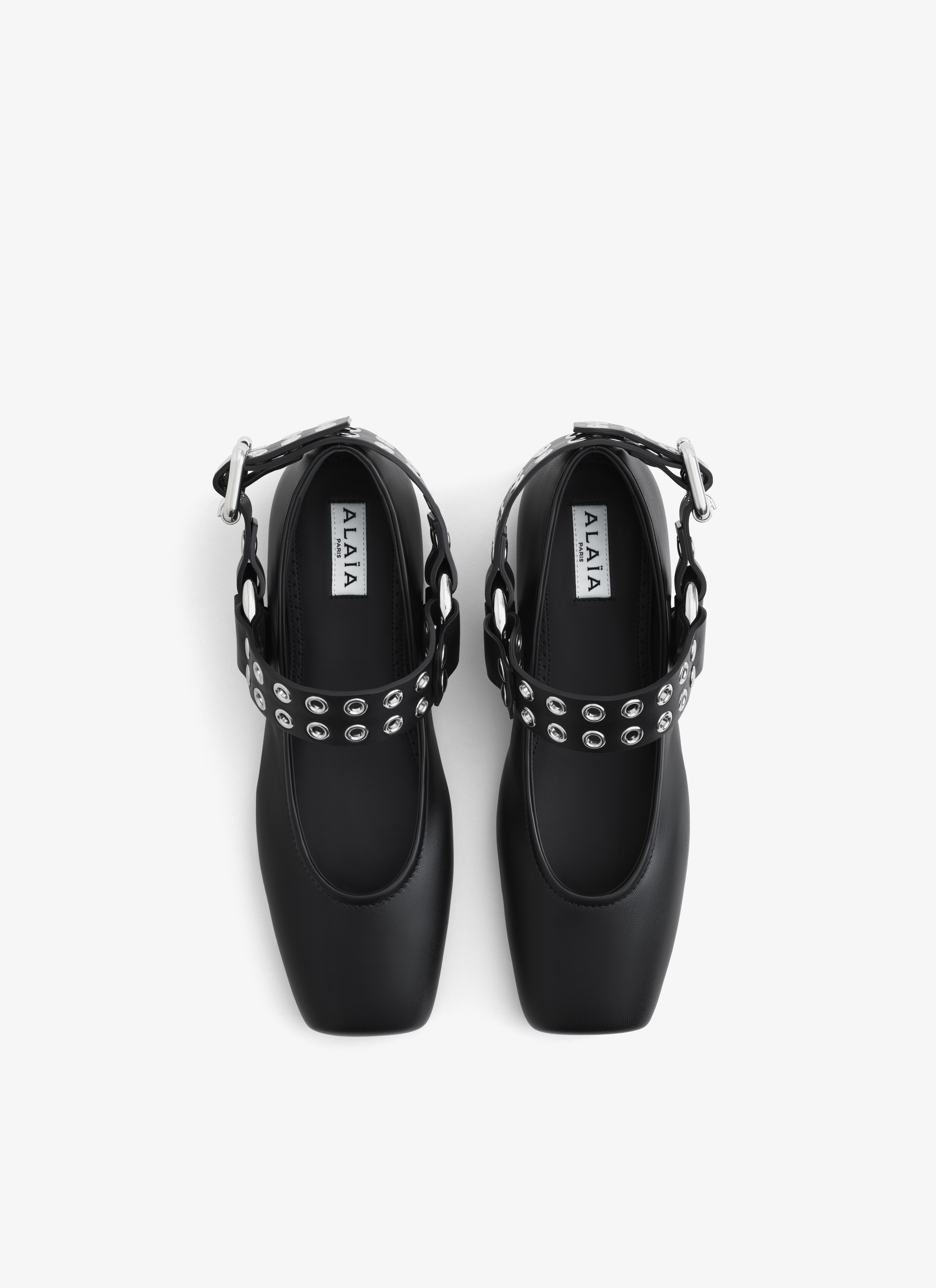 BIKER BALLET FLATS IN CALFSKIN - 3