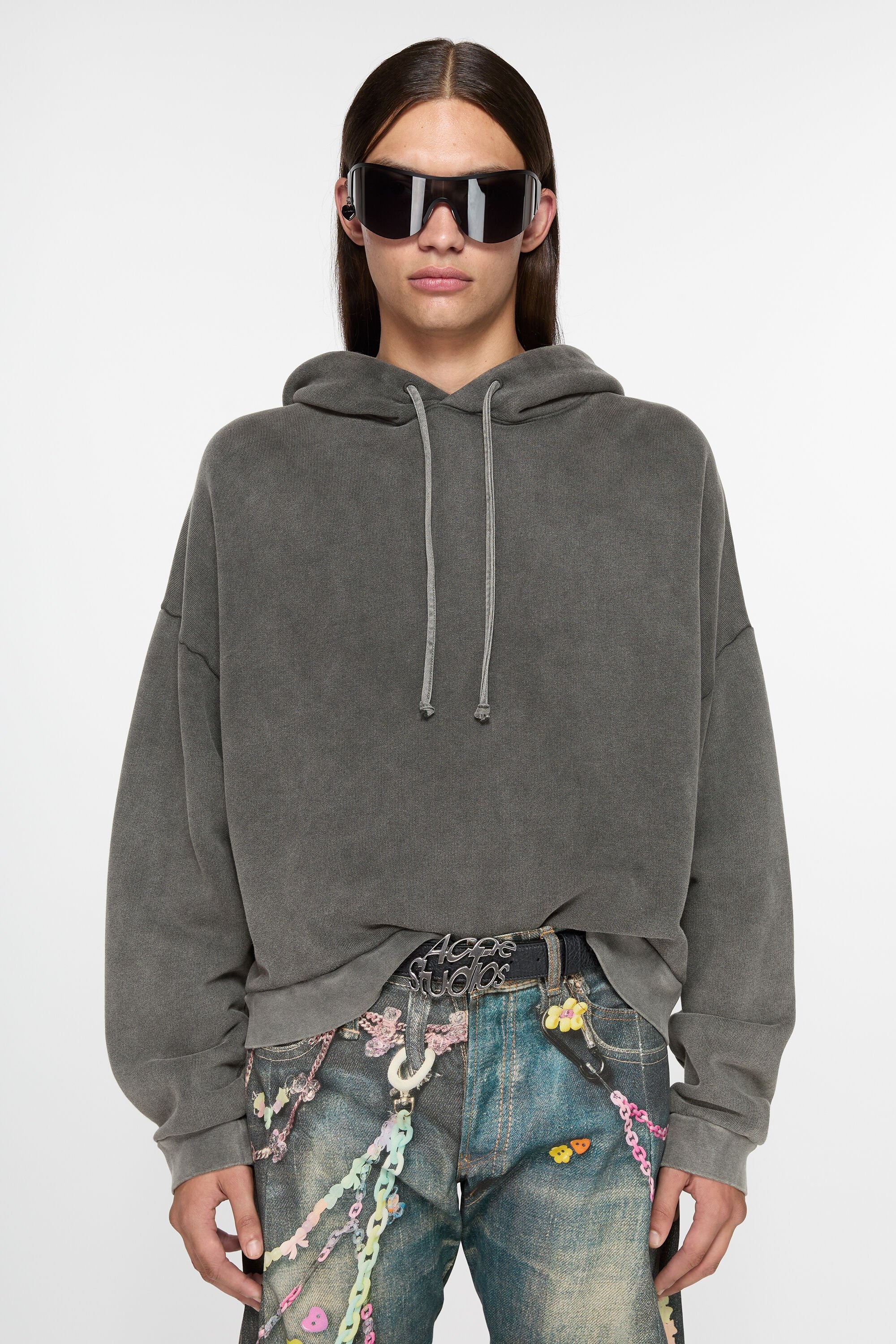 Hooded sweater logo patch - Faded black - 2